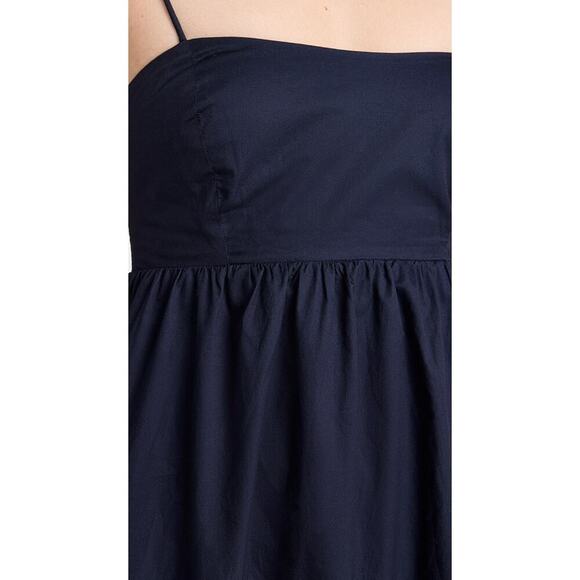 XIRENA Freya Dress Navy Blue Cotton Smocked Maxi Ruffle Hem Tuckernuck - Picture 5 of 14